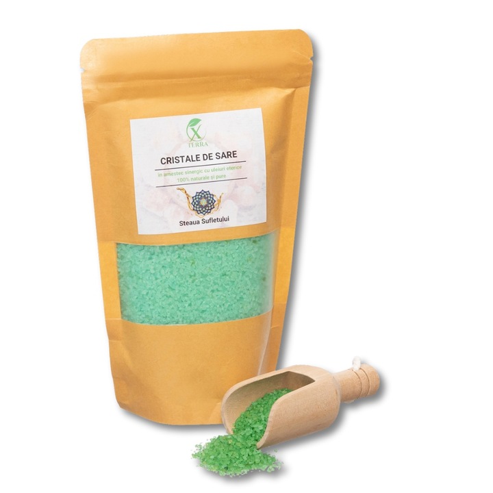 Sare de mare cu uleiuri esentiale 100% naturale si pure, XTERRA, Chakra 9, 350 gr