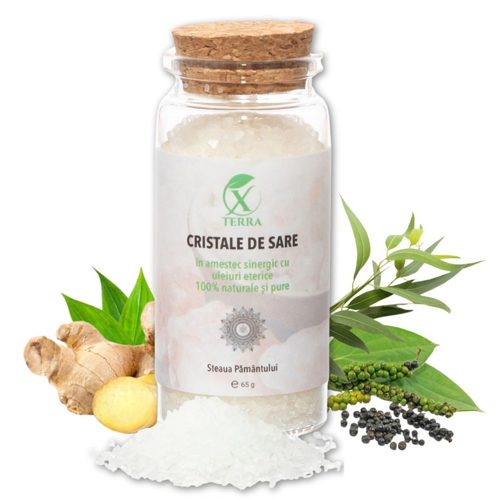 Sare de mare cu uleiuri esentiale 100% naturale si pure, XTERRA, Chakra 8, 65 gr