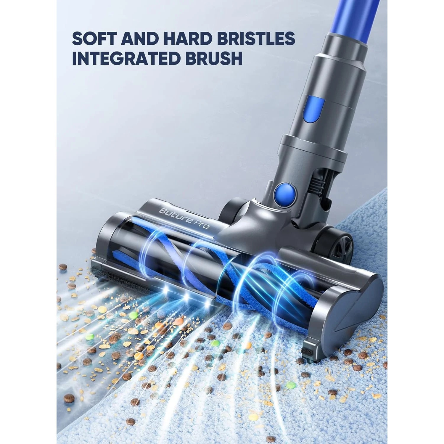 Aspirator portabil fara fir Buture, filtrare HEPA, capacitate praf 1-2L, 270x250x113mm