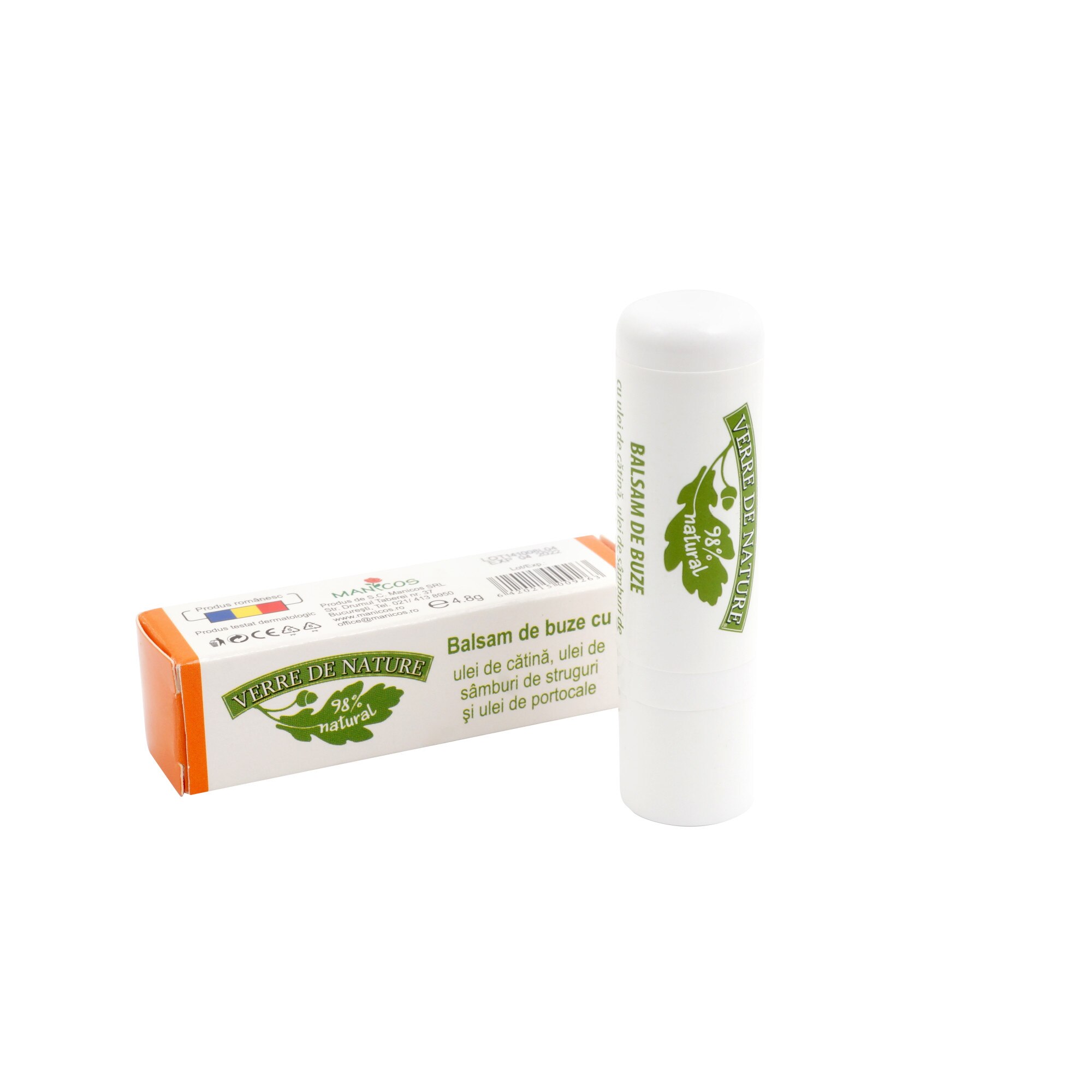 Balsam de buze cu ulei de catina, samburi de struguri si portocale 4.8g