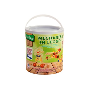 Joc educativ de construit Globo Legnoland Mechanik 37440 130 piese multicolore Joc educativ de construit Globo Legnoland Mechanik 37440 130 piese multicolore