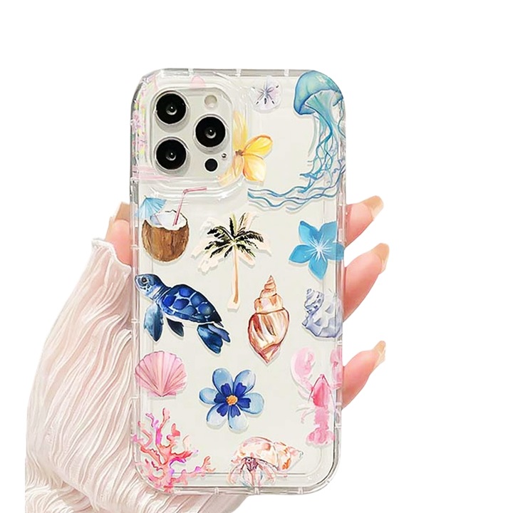 Telefontok, TREXORA, TPU, Ütésálló, iPhone 16 Pro-hoz, Többszínű