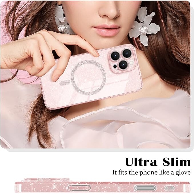 Husa protectie telefon, TREXORA, TPU/Policarbonat, Compatibila MagSafe, Rezistenta la socuri, Pentru iPhone 16 Pro Max, Roz