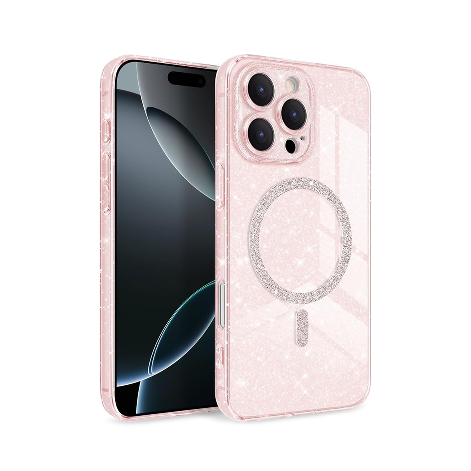 Husa protectie telefon, TREXORA, TPU/Policarbonat, Compatibila MagSafe, Rezistenta la socuri, Pentru iPhone 16 Pro Max, Roz