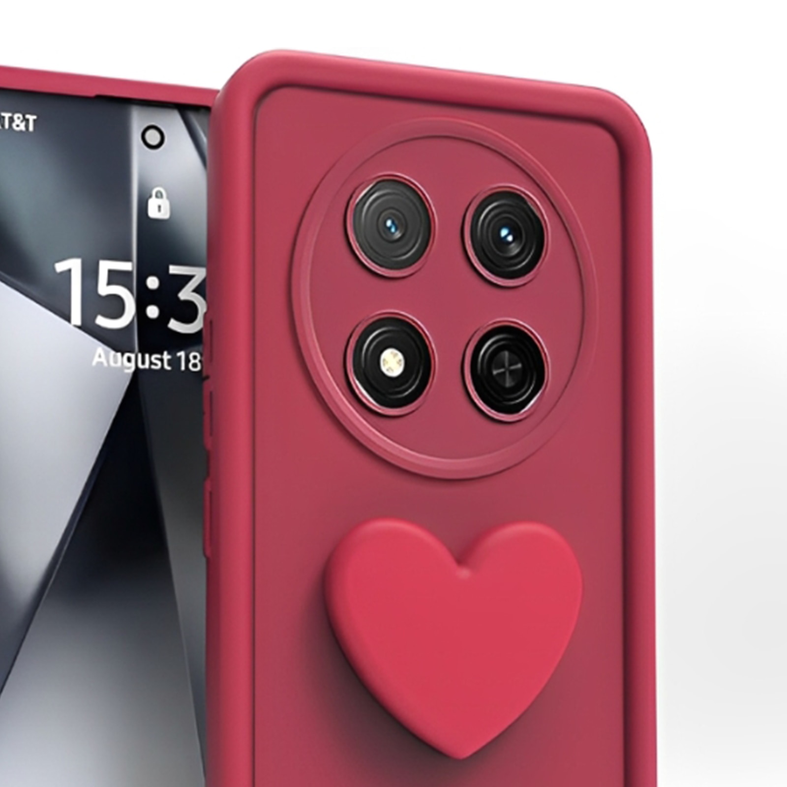 Husa pentru telefon, TREXORA, Silicon, Rezistenta la cadere, Pentru Xiaomi Redmi Note 14 Pro Plus, Rosu