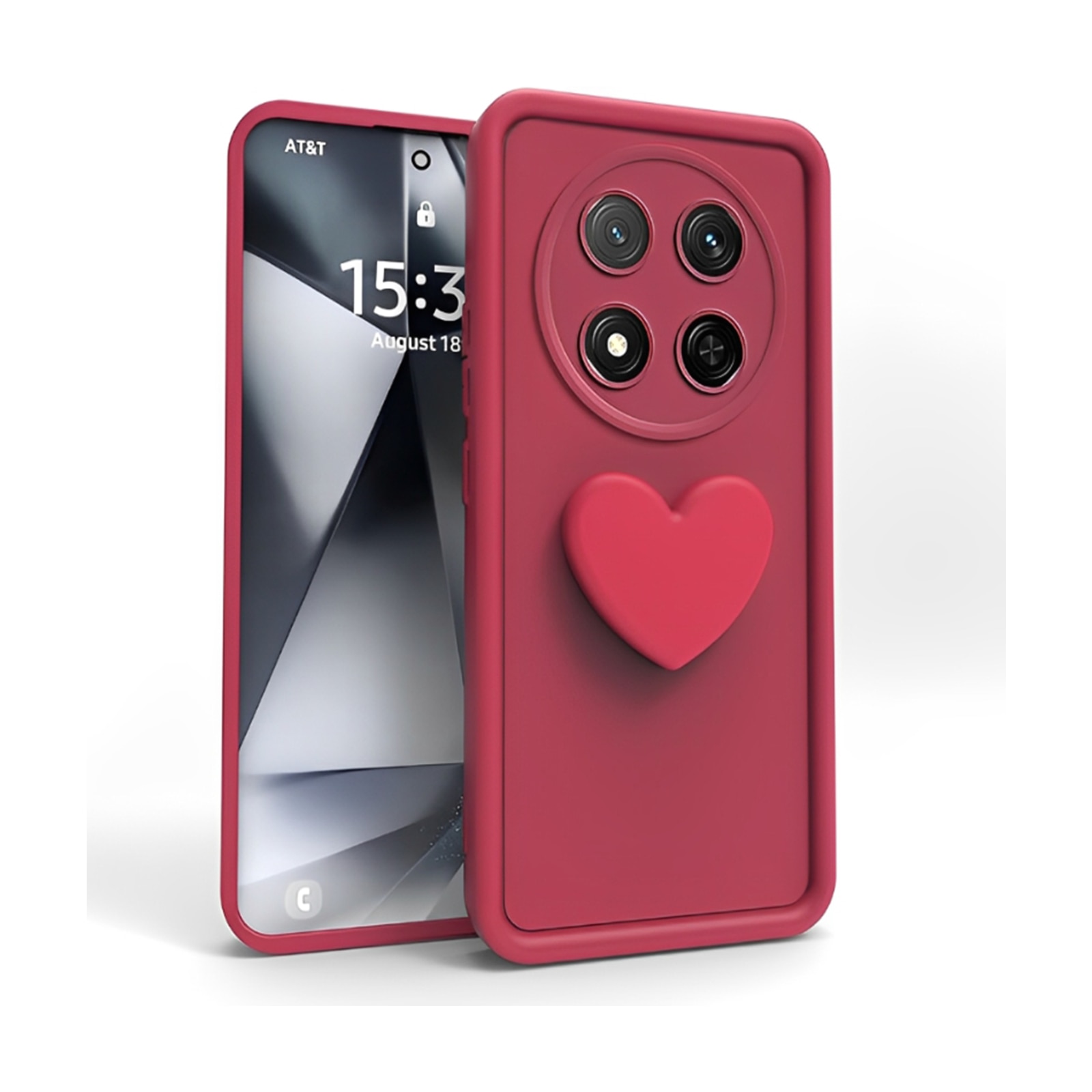Husa pentru telefon, TREXORA, Silicon, Rezistenta la cadere, Pentru Xiaomi Redmi Note 14 Pro Plus, Rosu