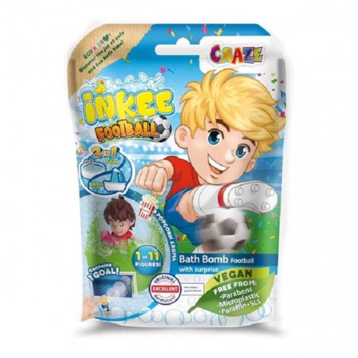 Bomba de baie parfumata cu figurina fotbalist surpriza in interior, Inkee