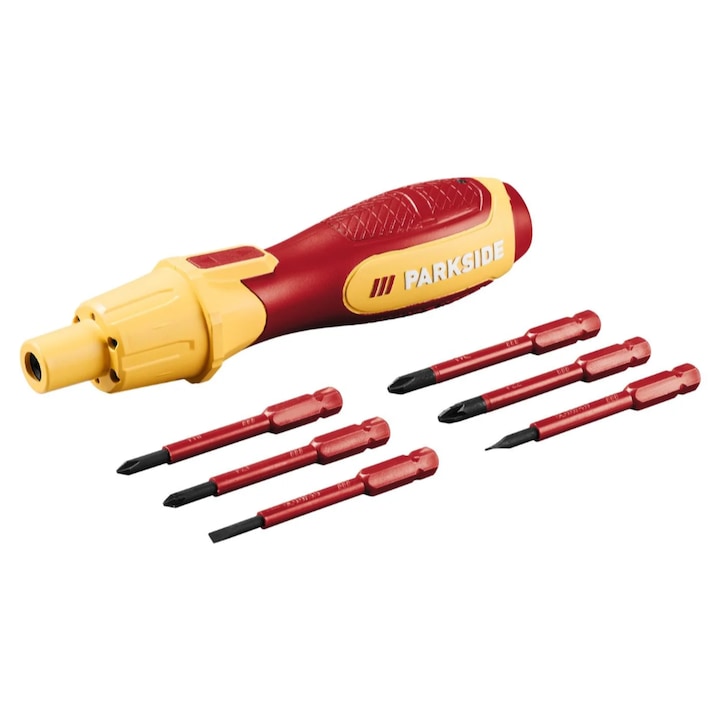 Parkside 4 V akkus csavarhúzó, PASD 4 C3, 6 speciális bit (max. 1000 V), USB-C töltés