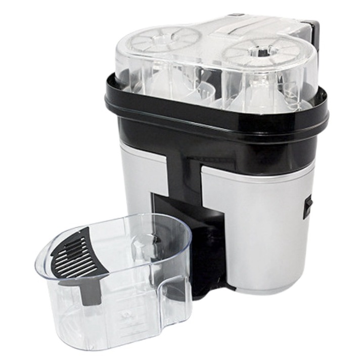 Сокоизстисквачка, 90W, 500 ml, 18000RPM, двойно острие, неръждаема стомана, Quick Juice, сребристо сиво
