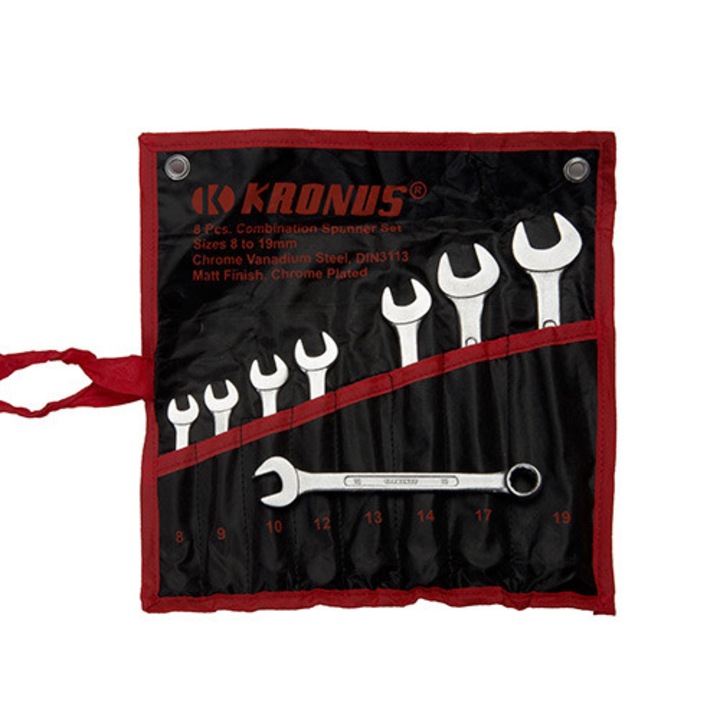Set chei combinate 8-19 mm/ 8 piese marca KRONUS