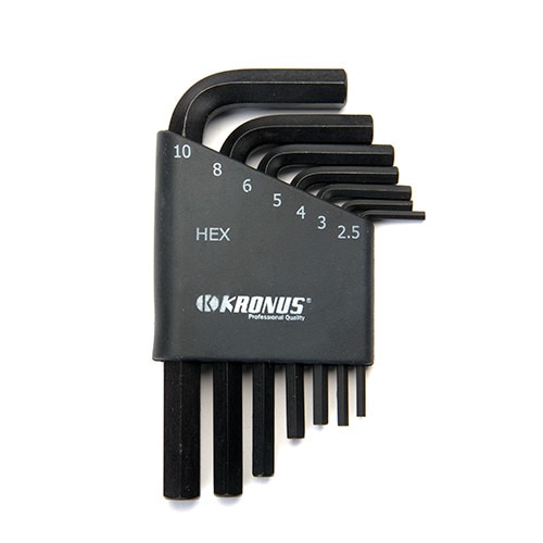Set de chei locas hexagonal in suport de plastic cu dim. de 2.5-10 mm marca Kronus