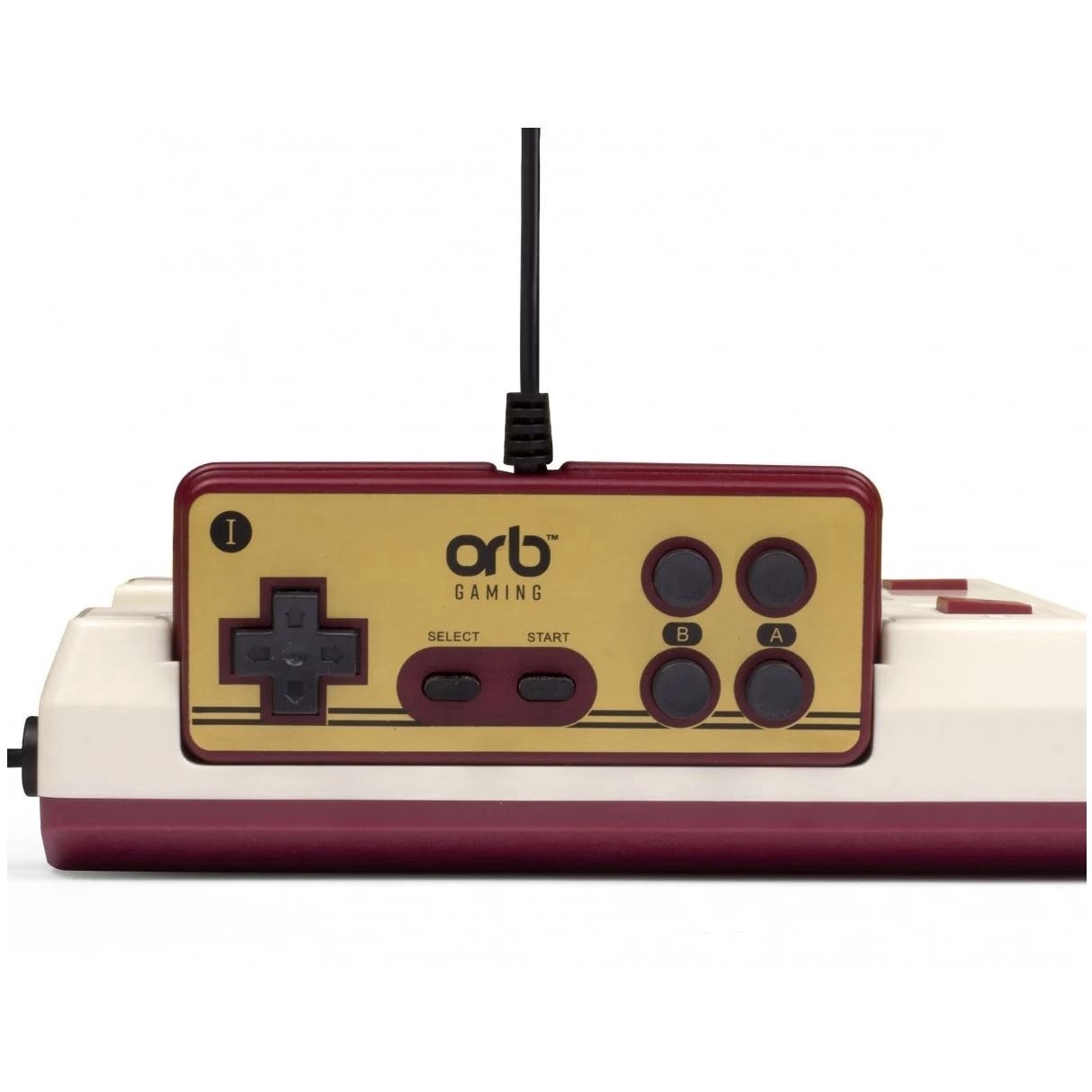 Joc retro, consola retro 8bit, caseta 274 jocuri, 2 controlere, compatibil jocuri discheta galbena Famicom, cablu AV RCA, alimentator, ORB Gaming