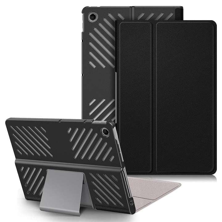 Husa pentru Lenovo Tab Plus TB351FU 11.5" cu functie wake-up/sleep, protectie 360, Negru