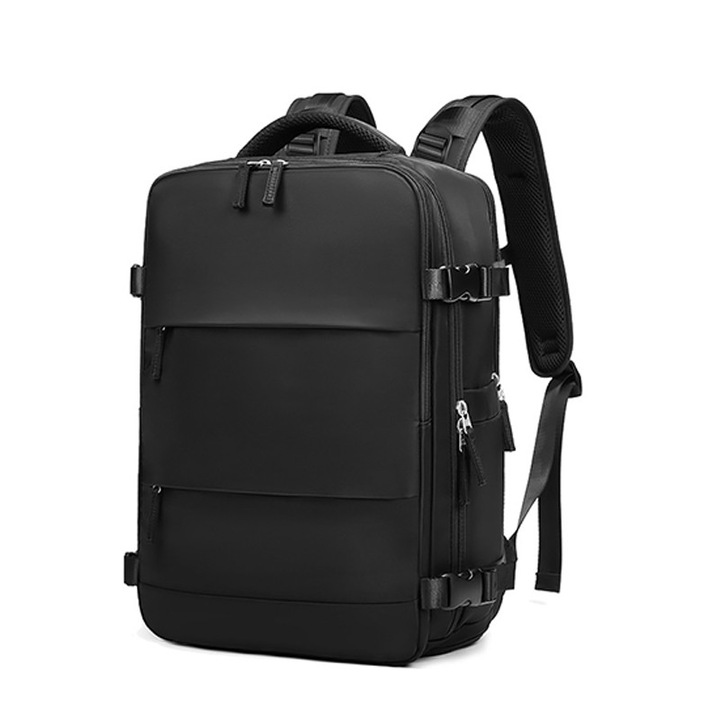 Раница за лаптоп BAPASA, Многофункционален, Водоустойчив, USB порт, 43x30x17 см, Черен, 40 л