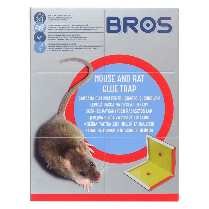 Pachet 3 X Capcana Adeziva Soareci Si Sobolani Bros PeanutAroma