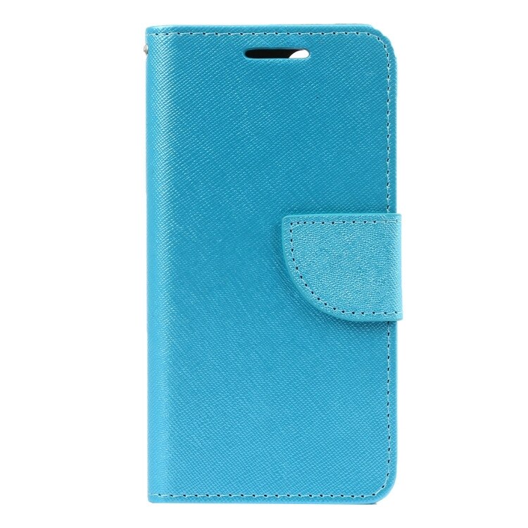 Husa protectie CROSS pentru iPhone 7, Piele, Flip orizontal, Inchidere magnetica, Albastru