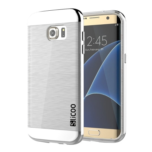 Husa protectie Brushed Bicromatic pentru SAMSUNG GALAXY S7 EDGE, Argintiu