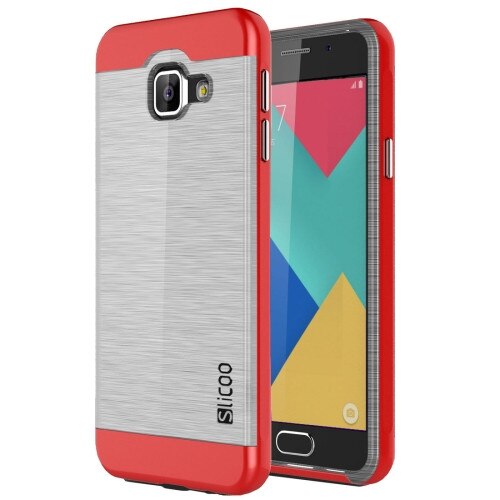 Husa protectie SLICOO pentru SAMSUNG GALAXY A7 2016 (A710), Bi-cromatic, Rosu