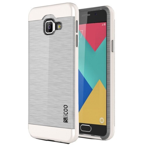 Husa protectie SLICOO pentru SAMSUNG GALAXY A7 2016 (A710), Bi-cromatic, Alb