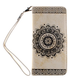 Husa protectie iPhone 6 PLUS si 6S PLUS, din piele ecologica, FLORAL cu model gofrat - Alb Husa protectie iPhone 6 PLUS si 6S PLUS, din piele ecologica, FLORAL cu model gofrat - Alb