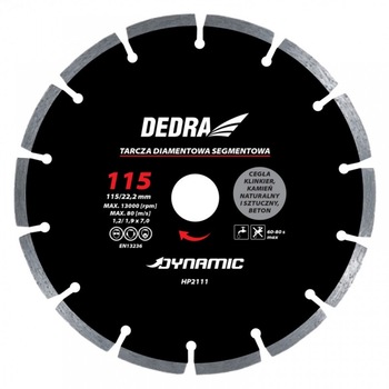 Disc diamantat cu segmente 150 / 22,2 mm Dynamic , Dedra Disc diamantat cu segmente 150 / 22,2 mm Dynamic , Dedra