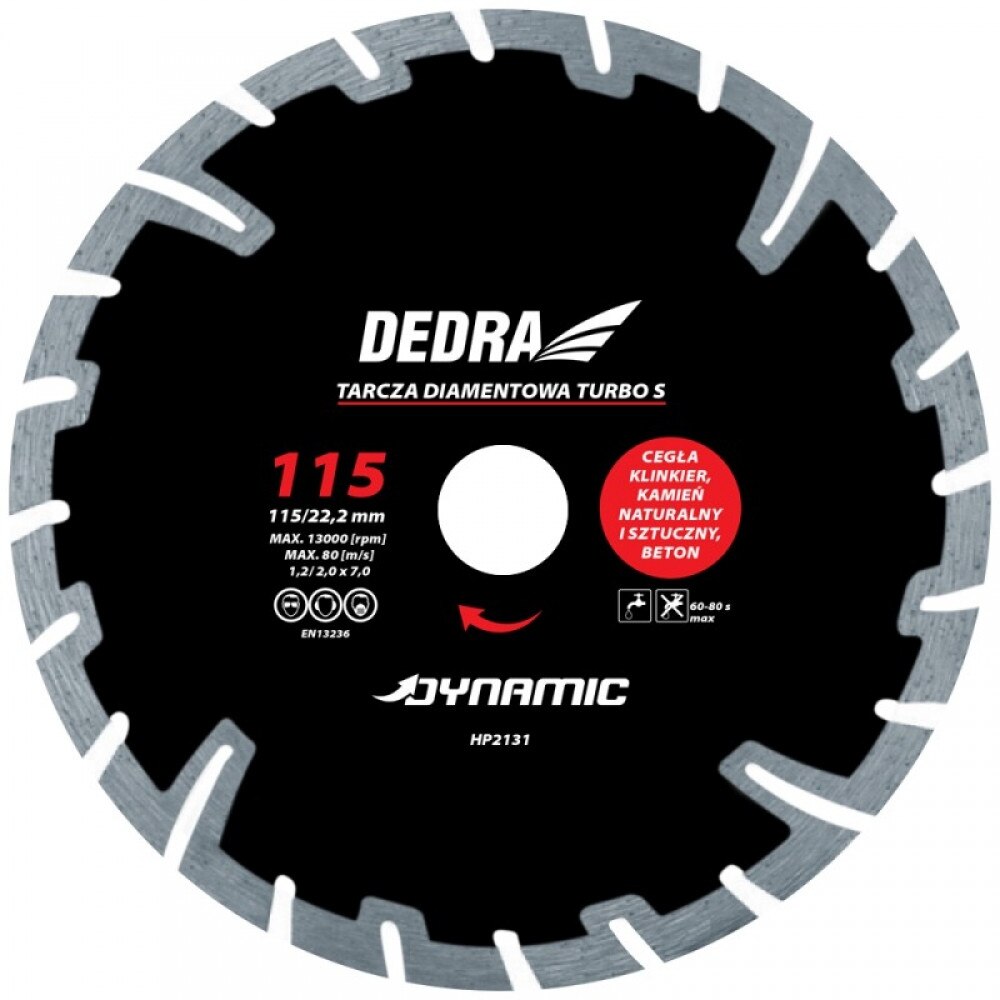 Disc diamantat cu segmente 115 / 22,2 mm Super Dynamic , Dedra
