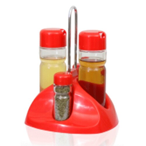 Oliviera 4 piese suport plastic culoare rosie COLOR LINE MN010633