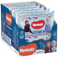 Servetele umede Huggies All Over Clean Disney Frozen, 10 pachete x 56, 560 buc