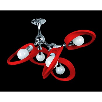 Candelabru Emma 5 Lampex, Rosu Candelabru Emma 5 Lampex, Rosu