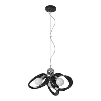 Lustra Emma 3 Lampex, Negru/Argintiu Lustra Emma 3 Lampex, Negru/Argintiu