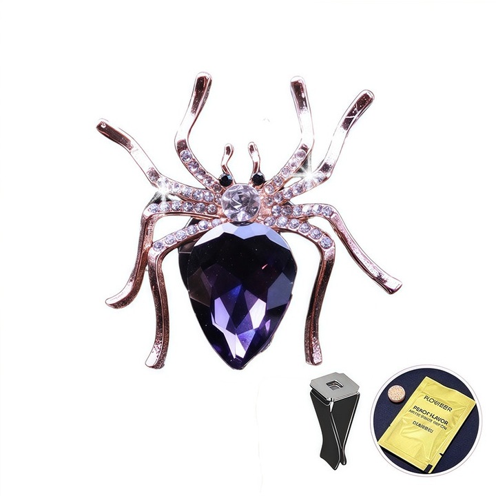 Odorizant auto, Spider Shapes, forma de paianjen, aliaj, 54x54mm, set 1 buc.