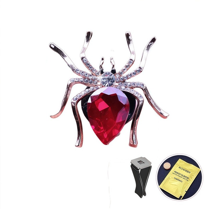 Odorizant auto, Spider Shapes, forma de paianjen, aliaj, 54x54mm, set 1 buc.