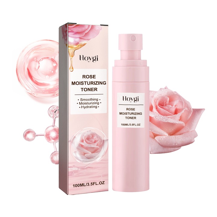 Hoygi Rose hidratáló tonik, pórusösszehúzó, javítja a száraz bőrt, 200 ml