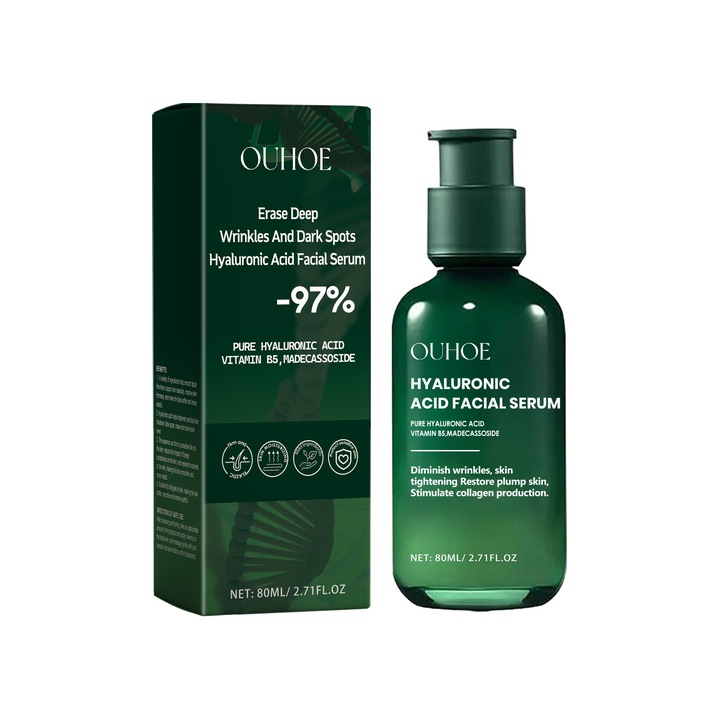 Хидратиращ серум за лице, OUHOE, ниацинамид, 80мл