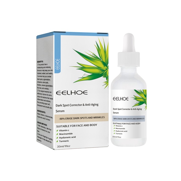 Серум против бръчки за лице, Black Spot, витамин С, хиалуронова киселина, куркума, 30мл