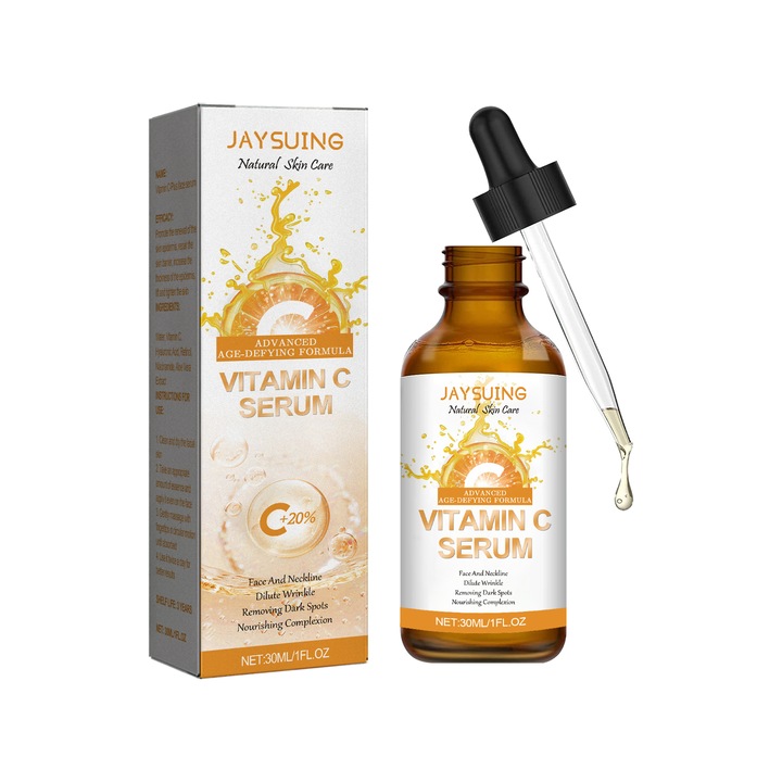 Öregedésgátló szérum, Jaysuing, C vitaminnal, hialuronnal és retinollal, 30ml