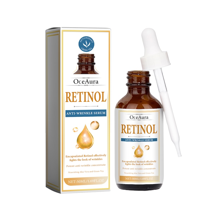 Serum anti-rid cu retinol, 30ml, hidratant, pentru ten stralucitor