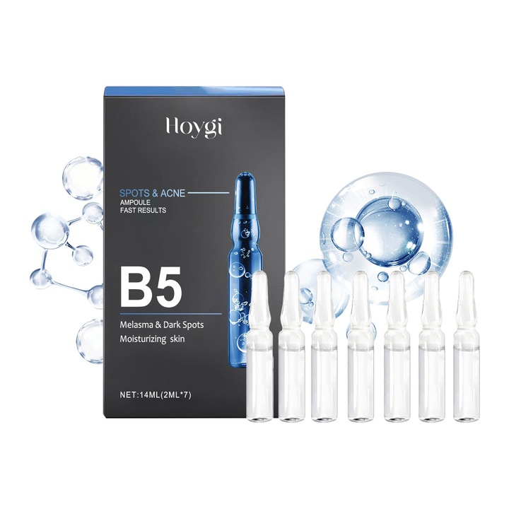 Ser pentru fata, Hoygi, ampoule pentru pete si acnee, 10ml