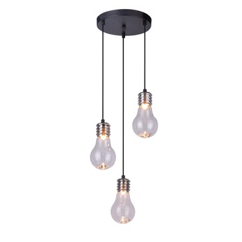 Pendul Breda, Metal, 3x40W, Negru Pendul Breda, Metal, 3x40W, Negru