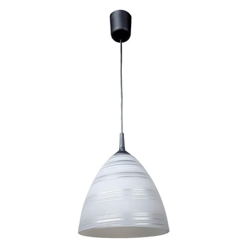 Lampa suspendata in stil clasic Lampex, 75 cm, Gri/Alb Lampa suspendata in stil clasic Lampex, 75 cm, Gri/Alb