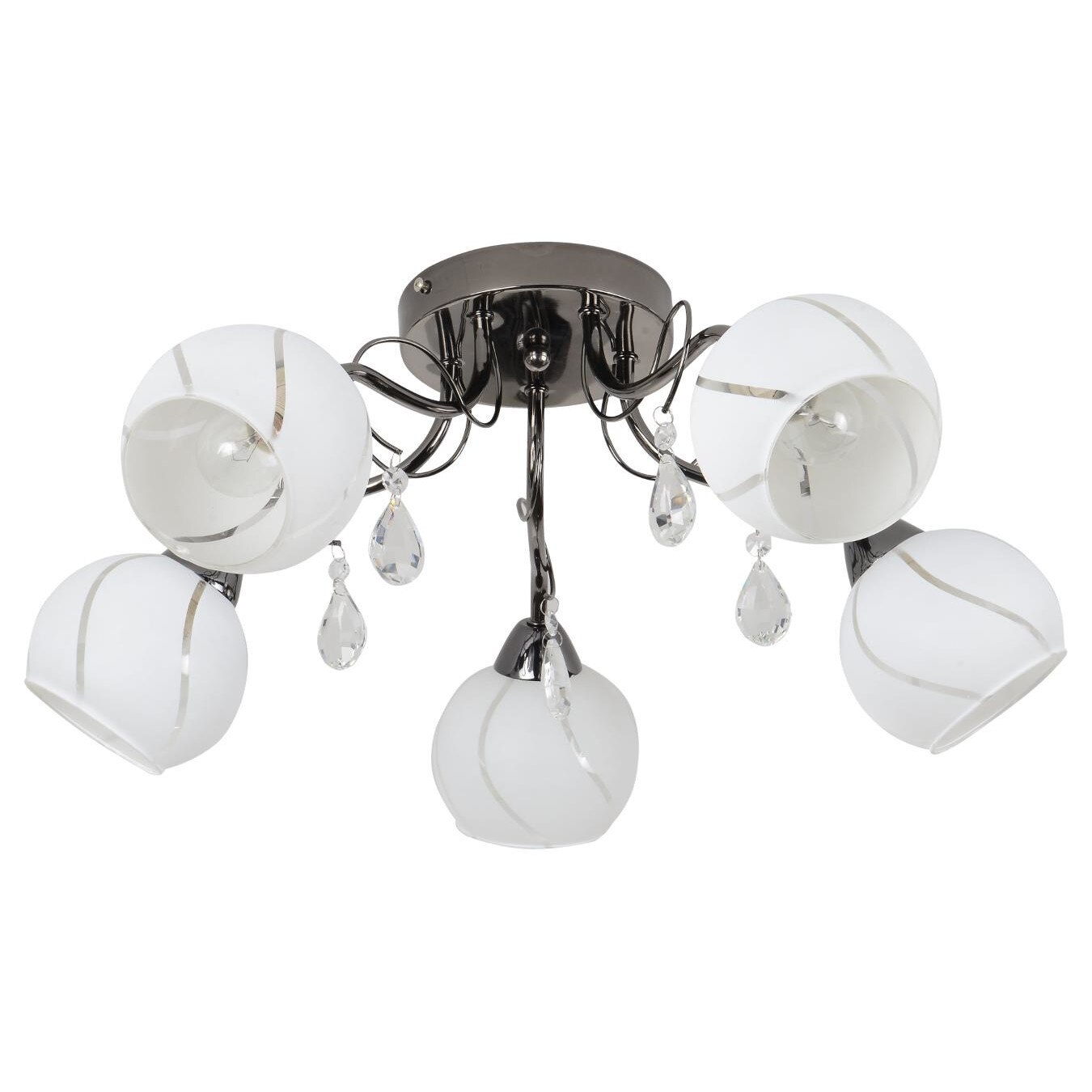 Lustra Lampex, Margit 5, E-14, Alb/Argintiu