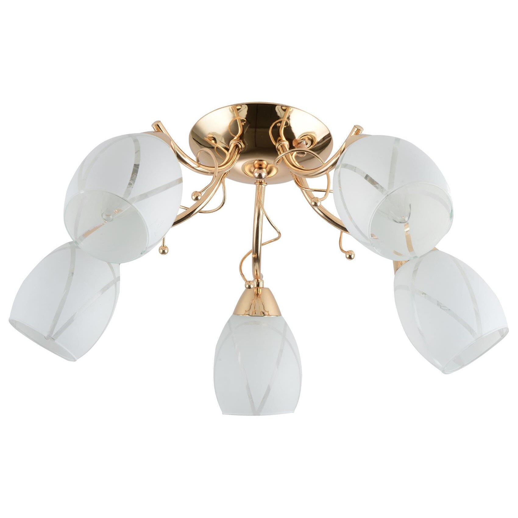 Lustra Lampex, Yoko 5, E-14, Alb/Auriu