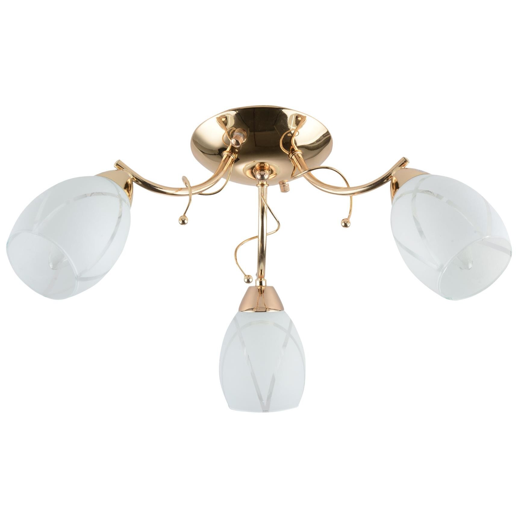 Lustra Lampex, Yoko 3, 3x60W, E-14 Alb/Auriu