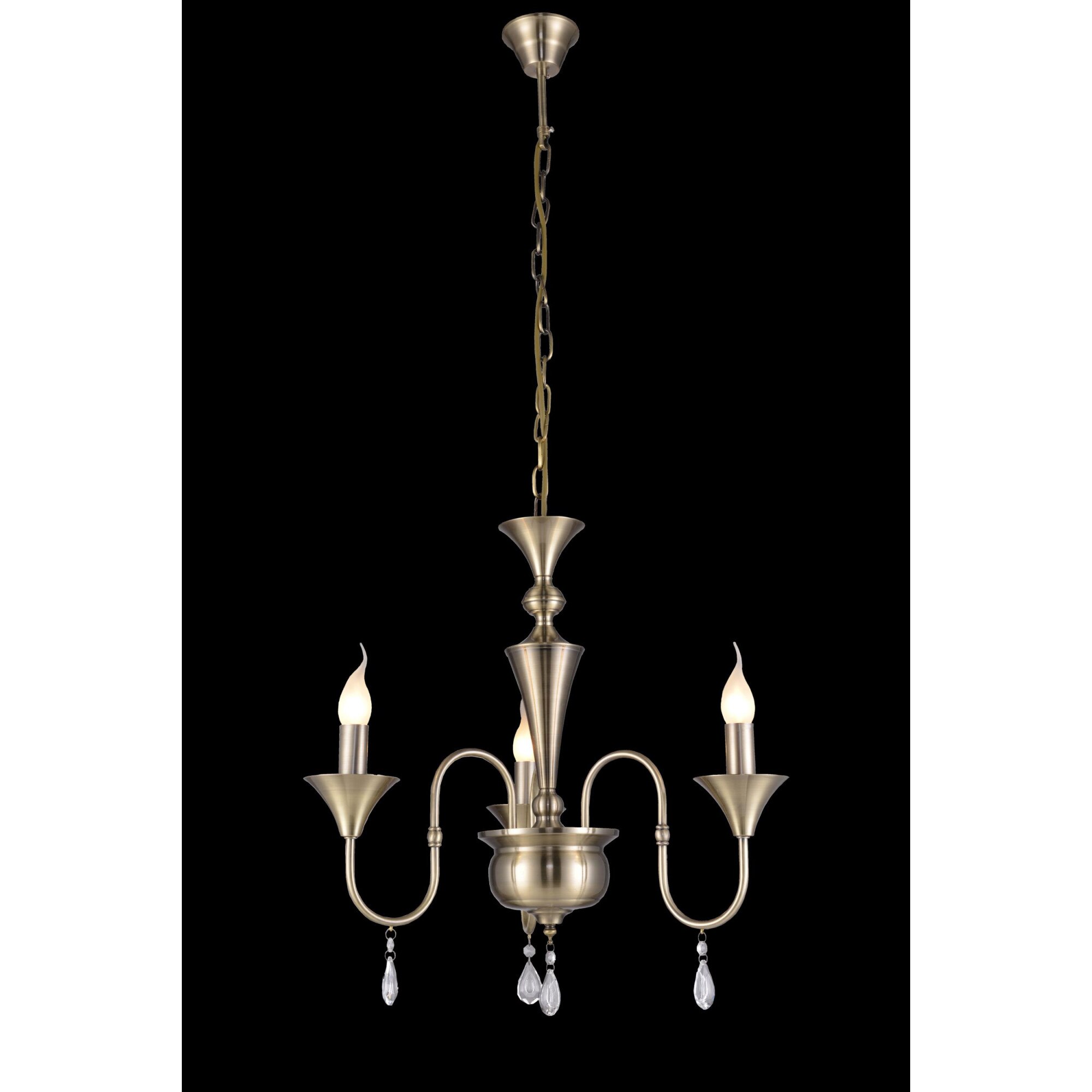 Candelabrul Andy 3 Lampex, 3x60W, E14, Metal, Argintiu