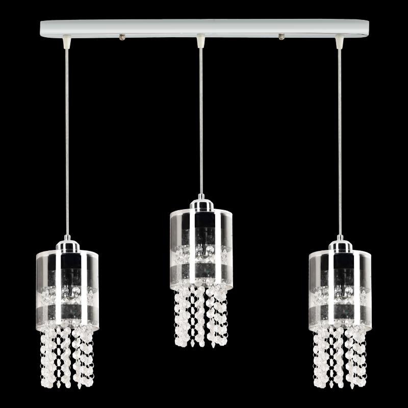 Pendul Lmapex Bona 3L, 3x60W, E27, Metal/Sticla, Gri
