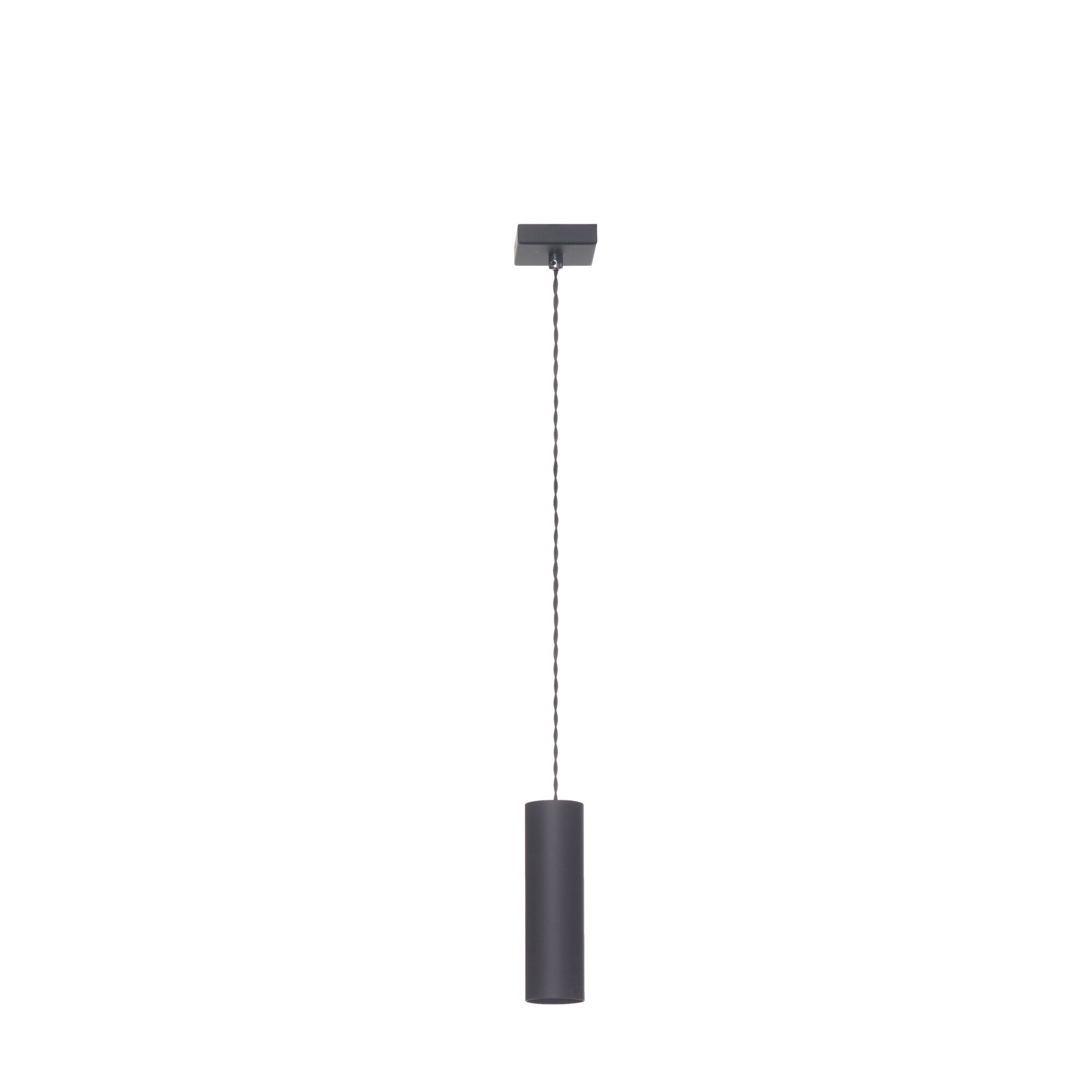 Lampa suspendata Lampex, Rollg 1, 1x40W, Metal, Negru