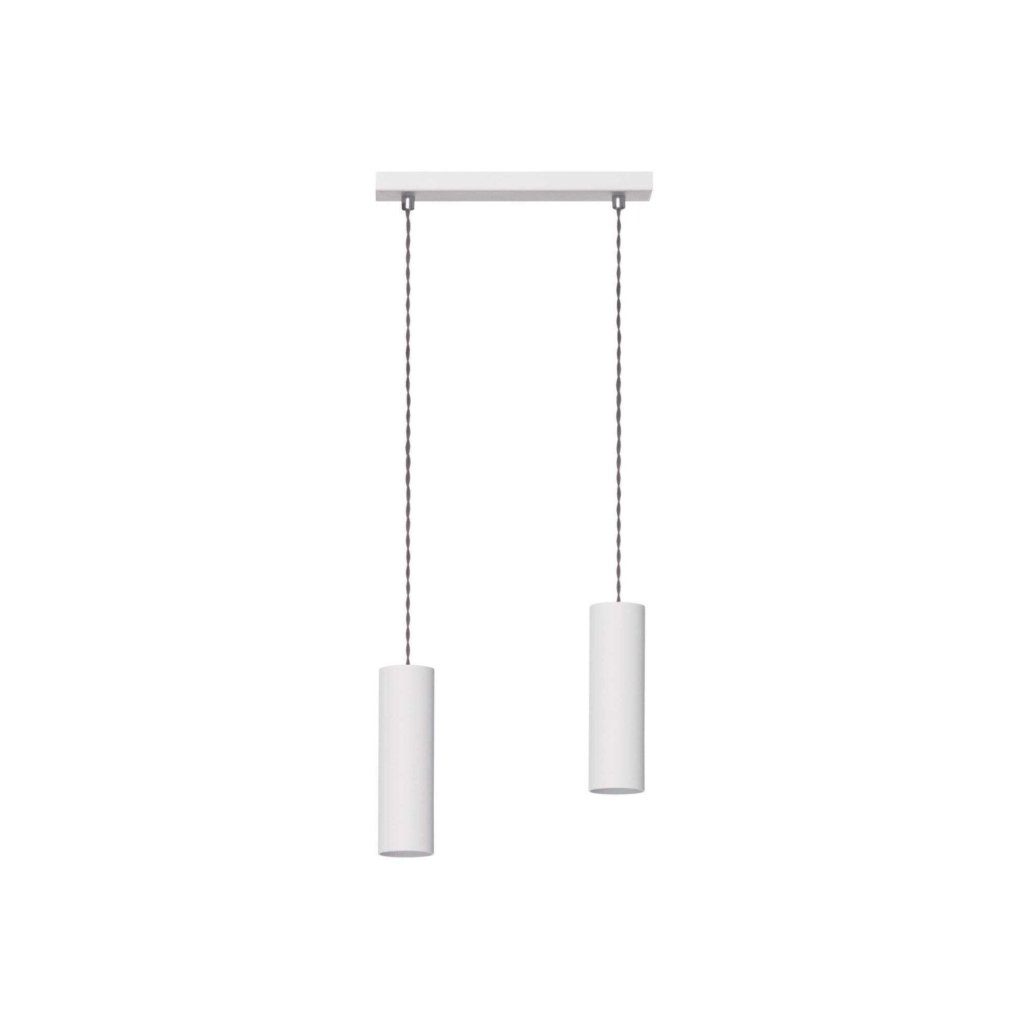 Lampa suspendata Lampex, Rollg 2, 2x40W, Metal, Alb