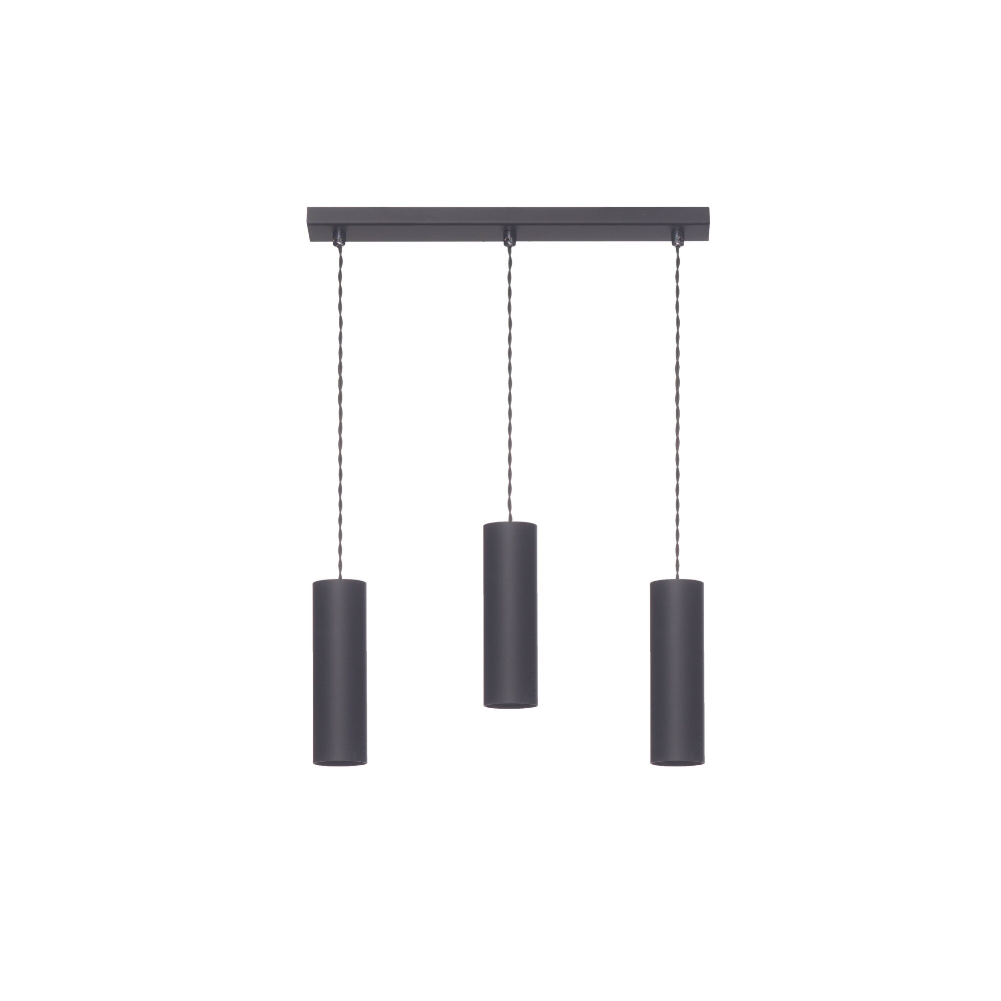 Pendul Lampex Rollg, GU10, 3 x 40 W, Negru