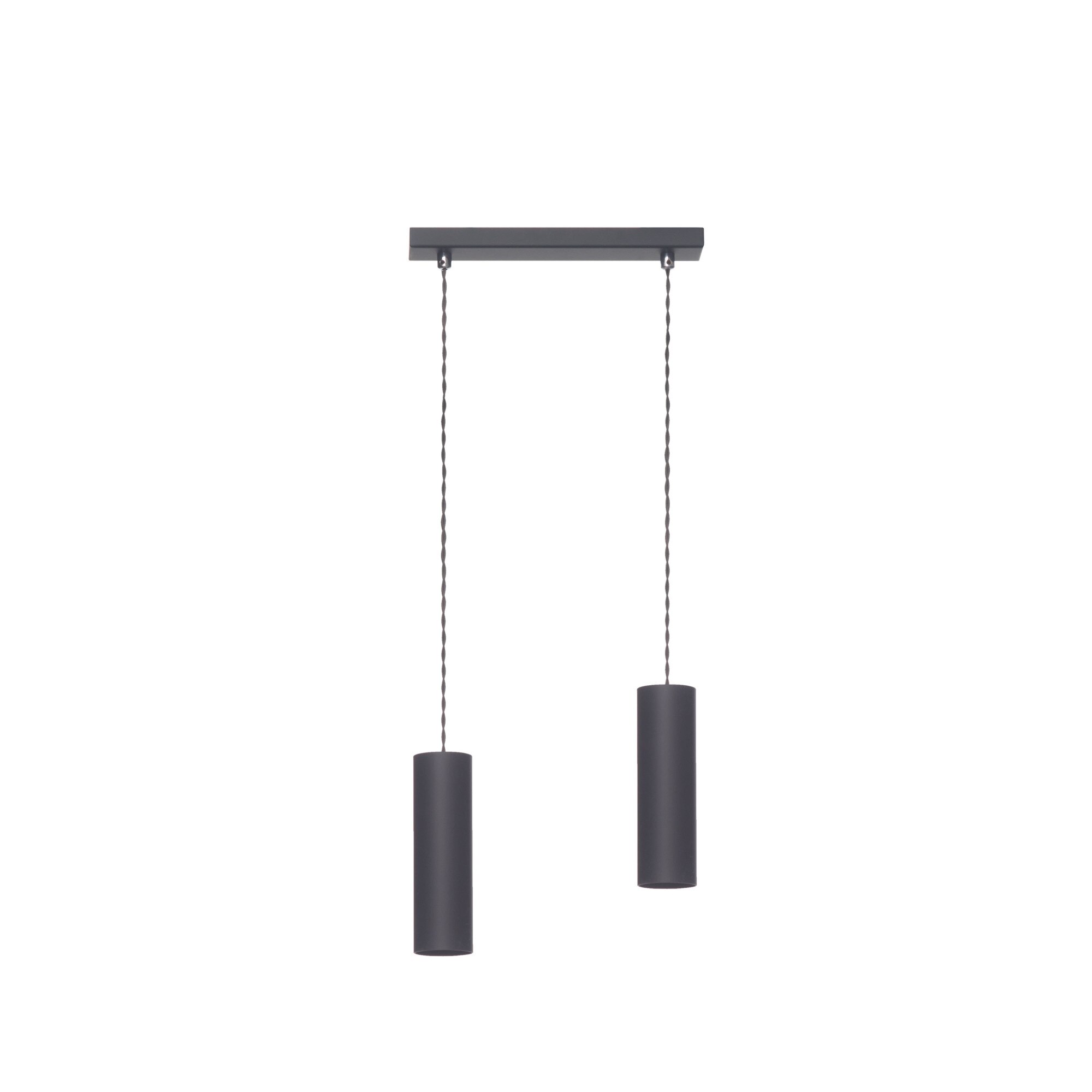 Pendul Lampex Rollg, GU10, 2 x 40 W, Negru