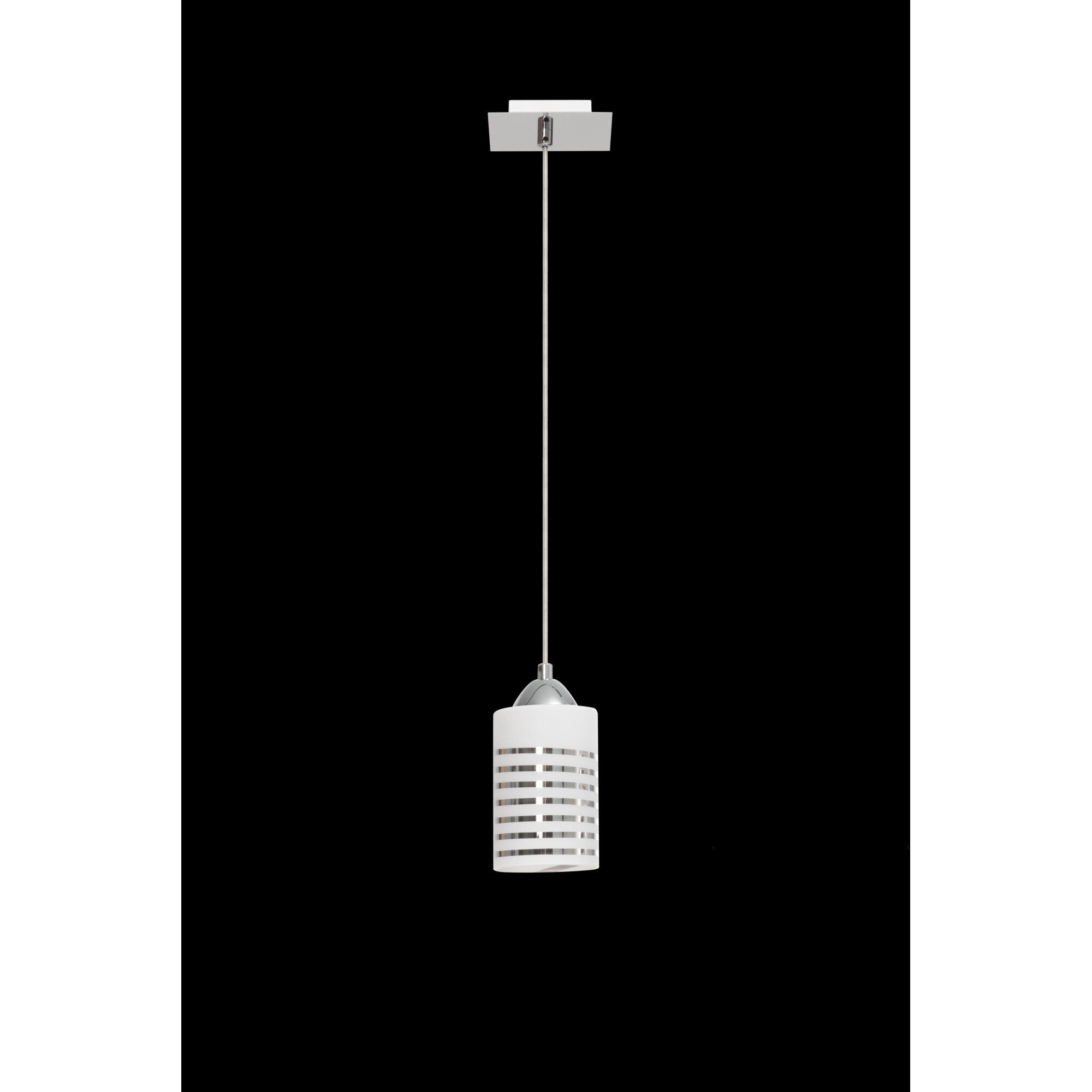 Lustra Lampex Nila 1, E27, 1x40W, Gri/Argintiu